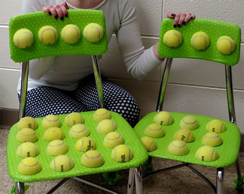 Autistic Tennis Ball Chairs