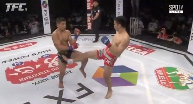 South Korean MMA Fighter Breaks Toe On Opponent's Groin