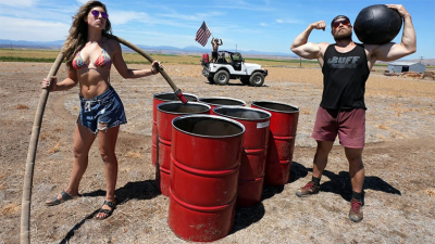 Watch Bodybuilders Play Beer Pong With Medicine Balls